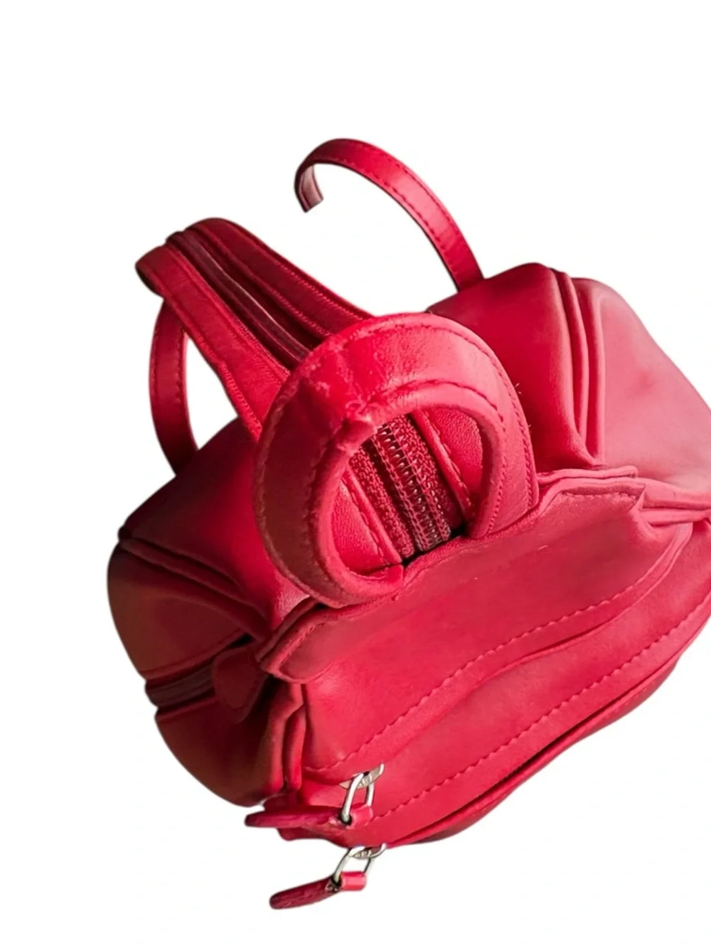 Villager Cherry Red Backpack Single or Double Strap With Zipper